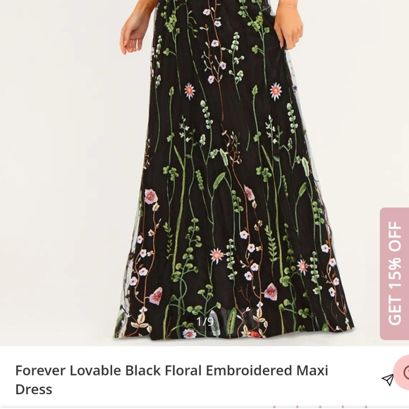 Luxedo Forever Lovable Black Floral Maxi Dress - Picture 11 of 12